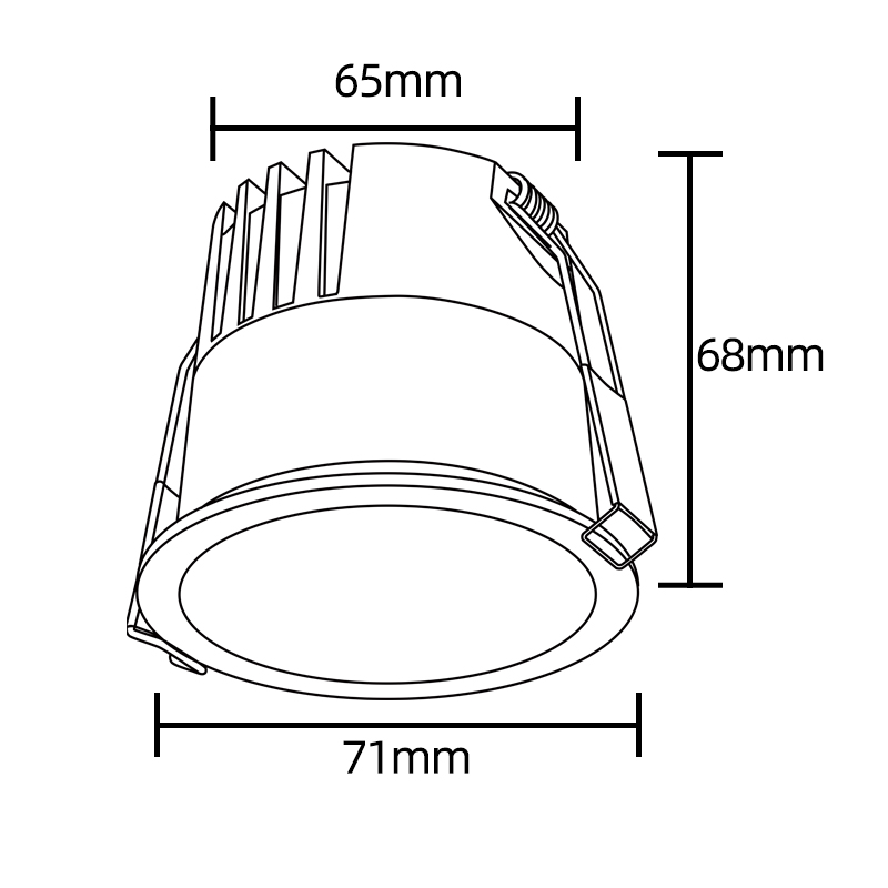 Светильник встраиваемый crystal lux clt 082c1 wh 3000k